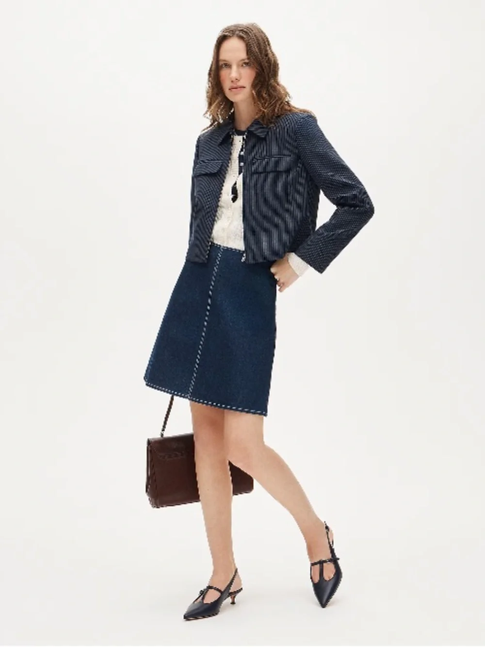 J.Crew Structured jacket in Italian studio wool blend pinstriped CS652